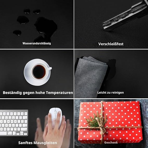 Desk Mat Large Desk Mat Modern 90 x 43 cm Desk Mat PC Mouse Black Felt Desk Mat Desk Pad Desk Pad