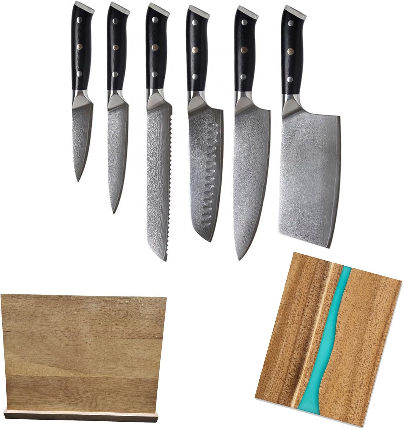 Set Cuchillos Cocina 6 Piezas Acero Inoxidable