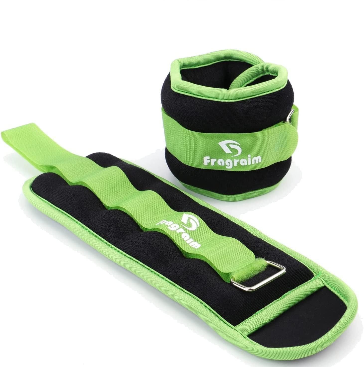 Fragraim Pesas de Tobillo para Mujeres, Hombres y niños – 2 Pesas de Entrenamiento de Fuerza para piernas/muñecas/Brazos con Correa Ajustable para Pilates, Correr, Gimnasia, aeróbic, Terapia física