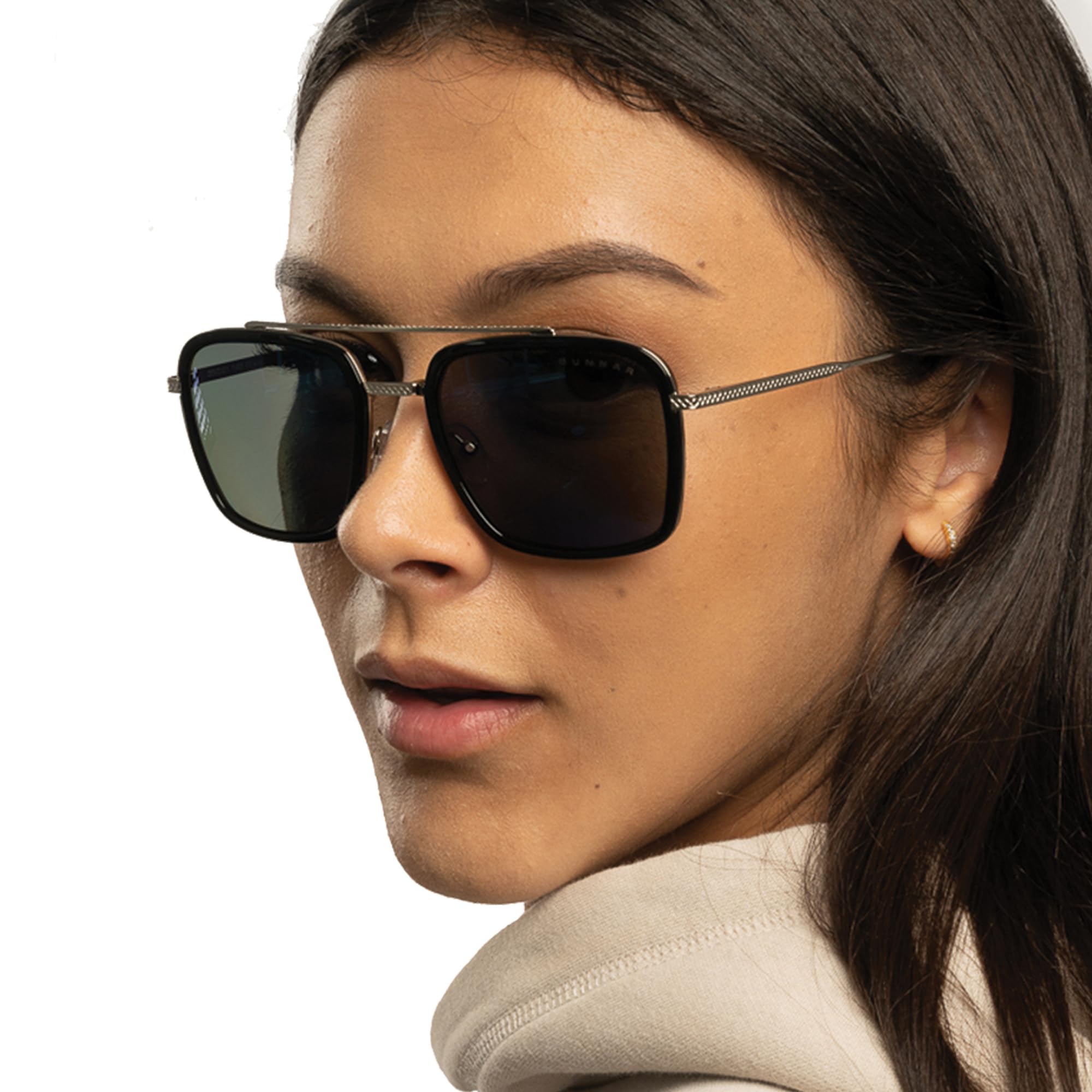 Gunnar Gafas luz azul - Barron - Acero inoxidable - Sun