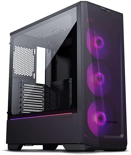 Phanteks Eclipse G360A Mid-Tower Computer Case/Gaming Cabinet – Black | Support – E-ATX, ATX, Micro ATX, Mini ITX, | Pre-Installed 3 x 120 D-RGB…