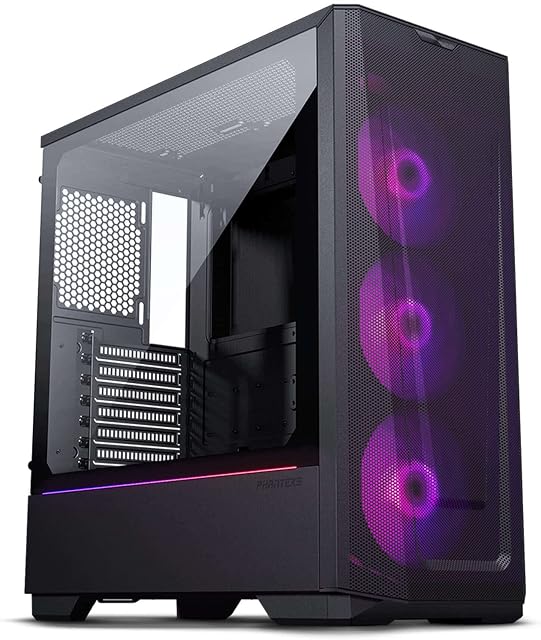 Phanteks (PH-EC360ATG_DBK02) Eclipse G360A Ultra-fine Performance Mesh, Mid-Tower Gaming case, Tempered Glass, Digital-RGB Lighting, Black