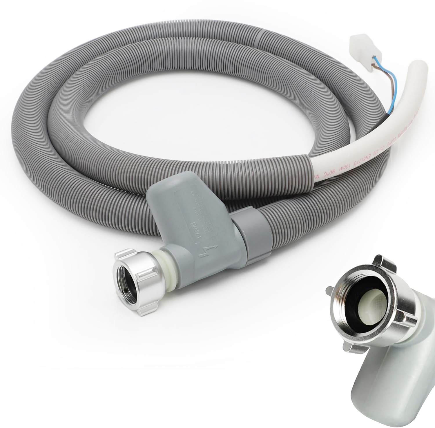 Aquastop Zulaufschlauch Universal 1,8 m für Spülmaschine und Waschmaschine – Kompatibel mit Miele, Bosch, Siemens, AEG, Electrolux, Zanussi, Beko, LG, Samsung 10499862 7638500 7638501