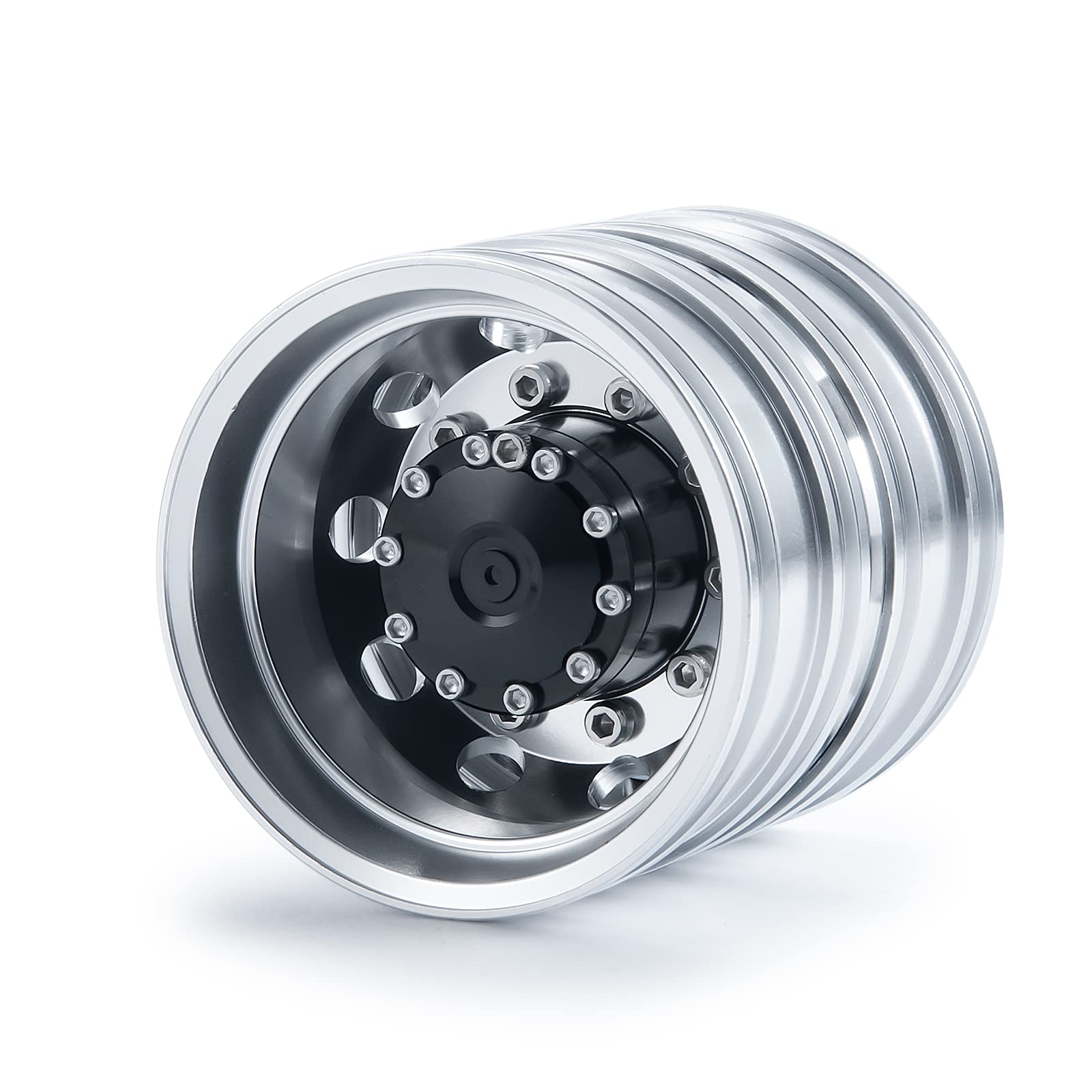 SWX CNC Rear Wheel Rim Crawler Wheels Rims fo 1/14 RC Tractor Truck Tamiya RC Car Upgrades Parts (2 PCS)