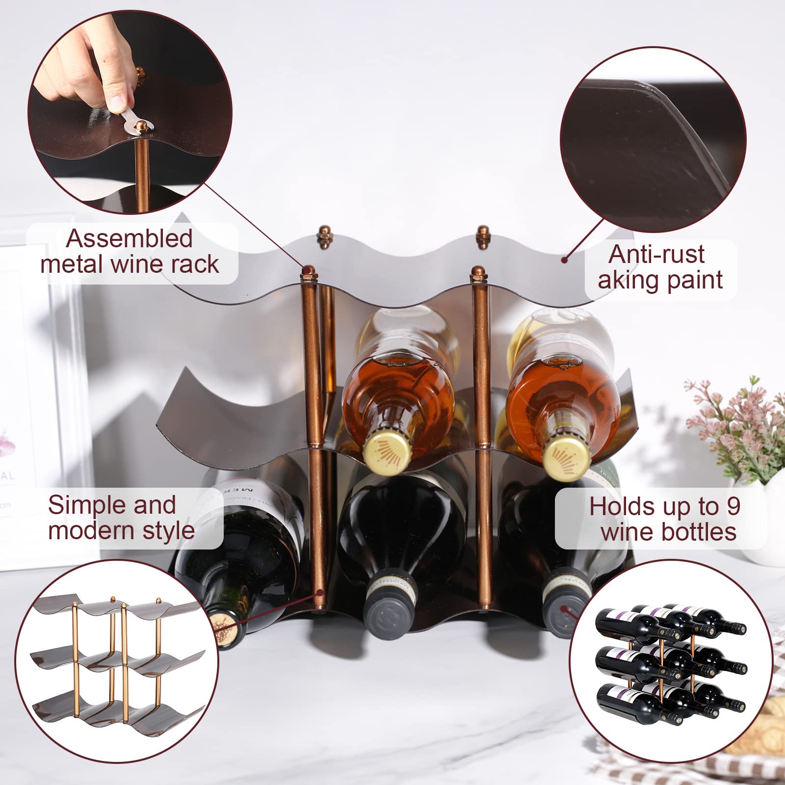 Gift Corral Wine Holder Spurs Western Wine Bottle Holder 87-1226