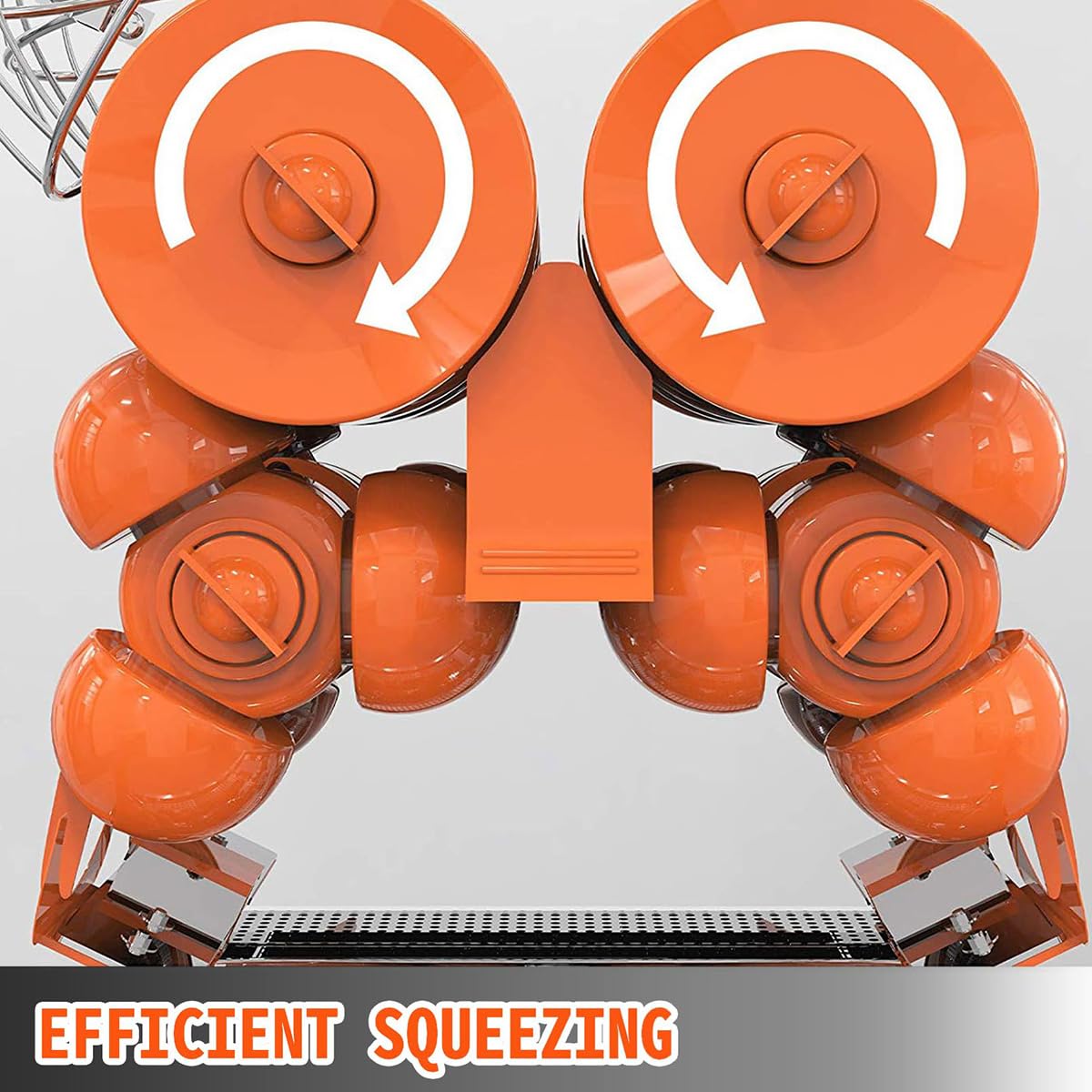 Exprimidor eléctrico de cítricos, exprimidor de Zumo de Naranja con 2 Cajas de desechos, extractores automáticos de Acero Inoxidable Cepillado, máquina para Hacer Zumo Fresco para Naranja