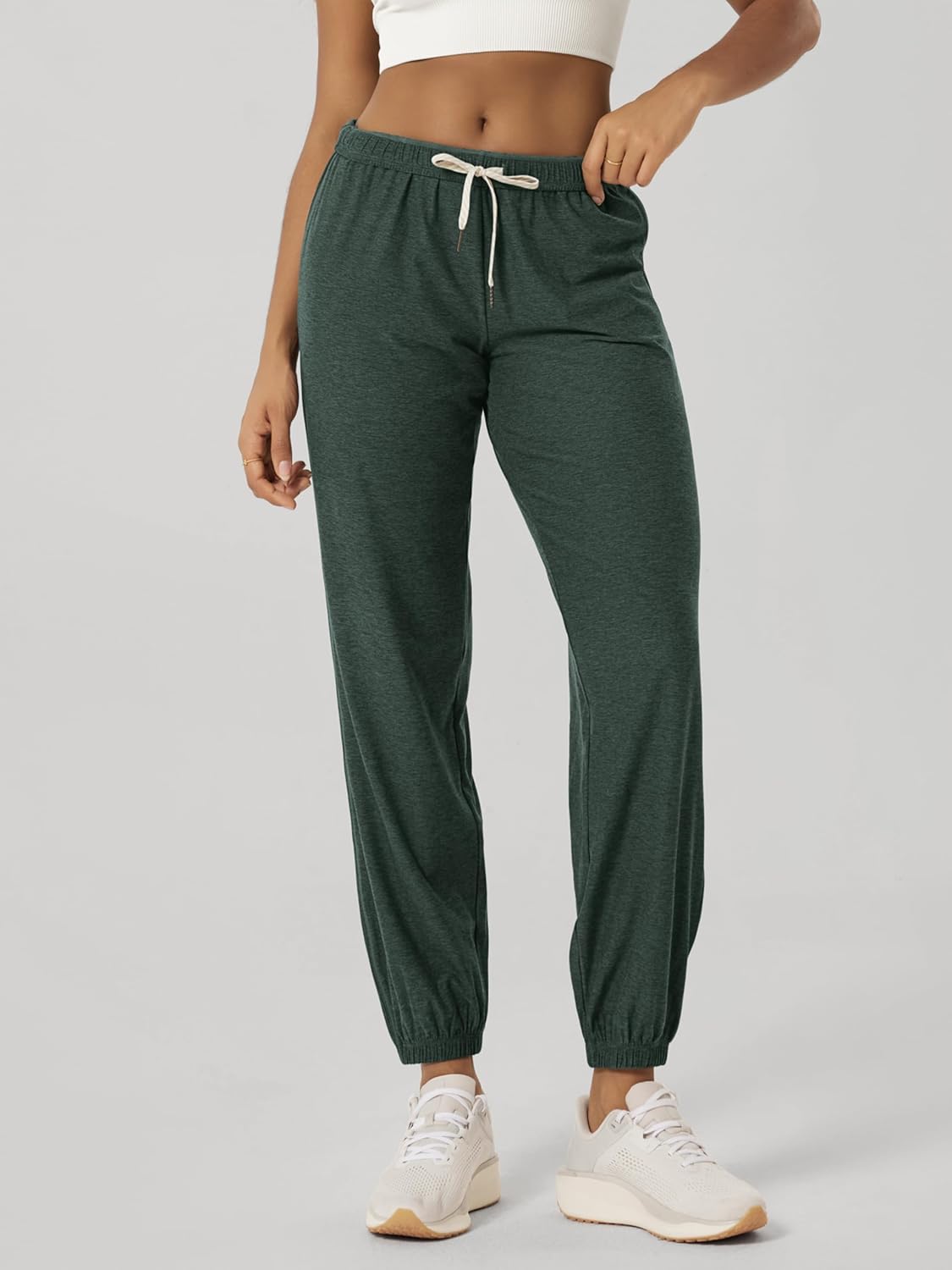 ODODOS Women's Performance Sweatpants - Ultra Soft odSTRATUM Tech Joggers Adjustable Mid Rise Pants with Pockets - Image 2