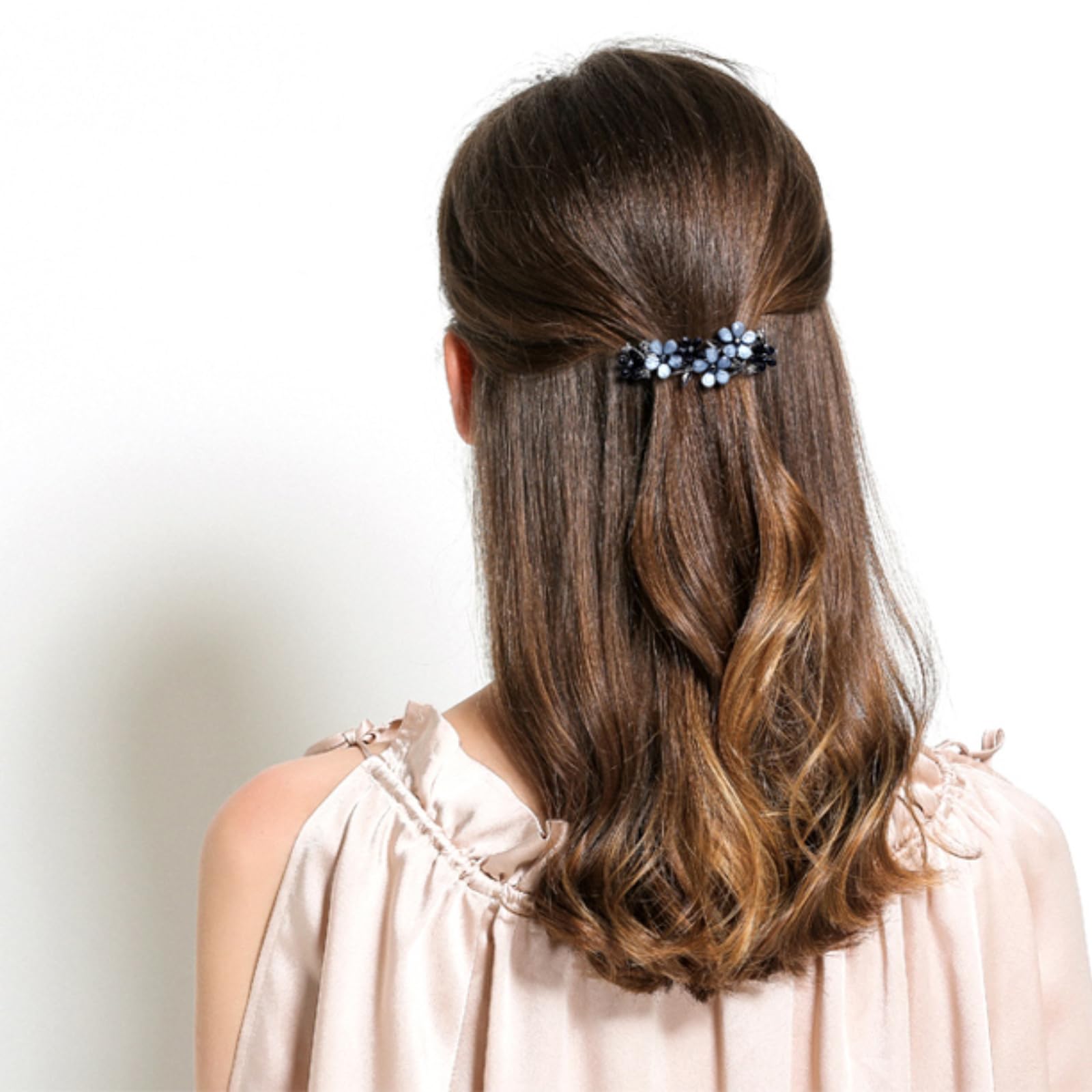Amazon.co.jp: EZ PEACH バレッタ ヘアアクセサリー 大きめ シンプル 