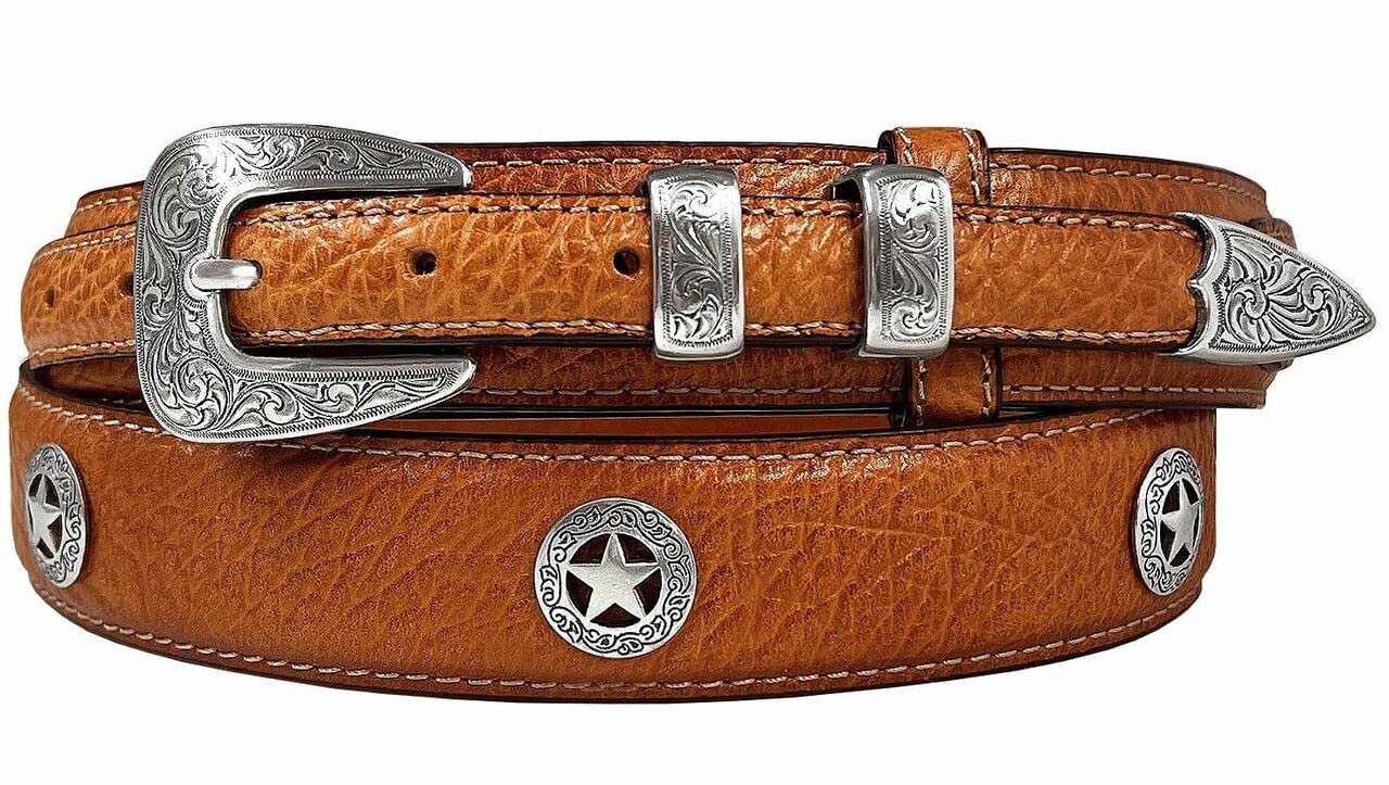 Belts.com Genuine Leather Western Ranger Belt 1-3/8"(35mm) Taper to 3/4"(19mm) Wide, Multiple Choices