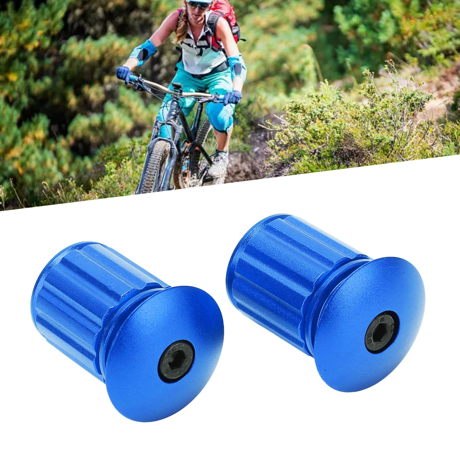 Bouchons D'extrémité Guidon Vélo - Lot De 10 - Résine Noire - Pour VTT, Route, BMX