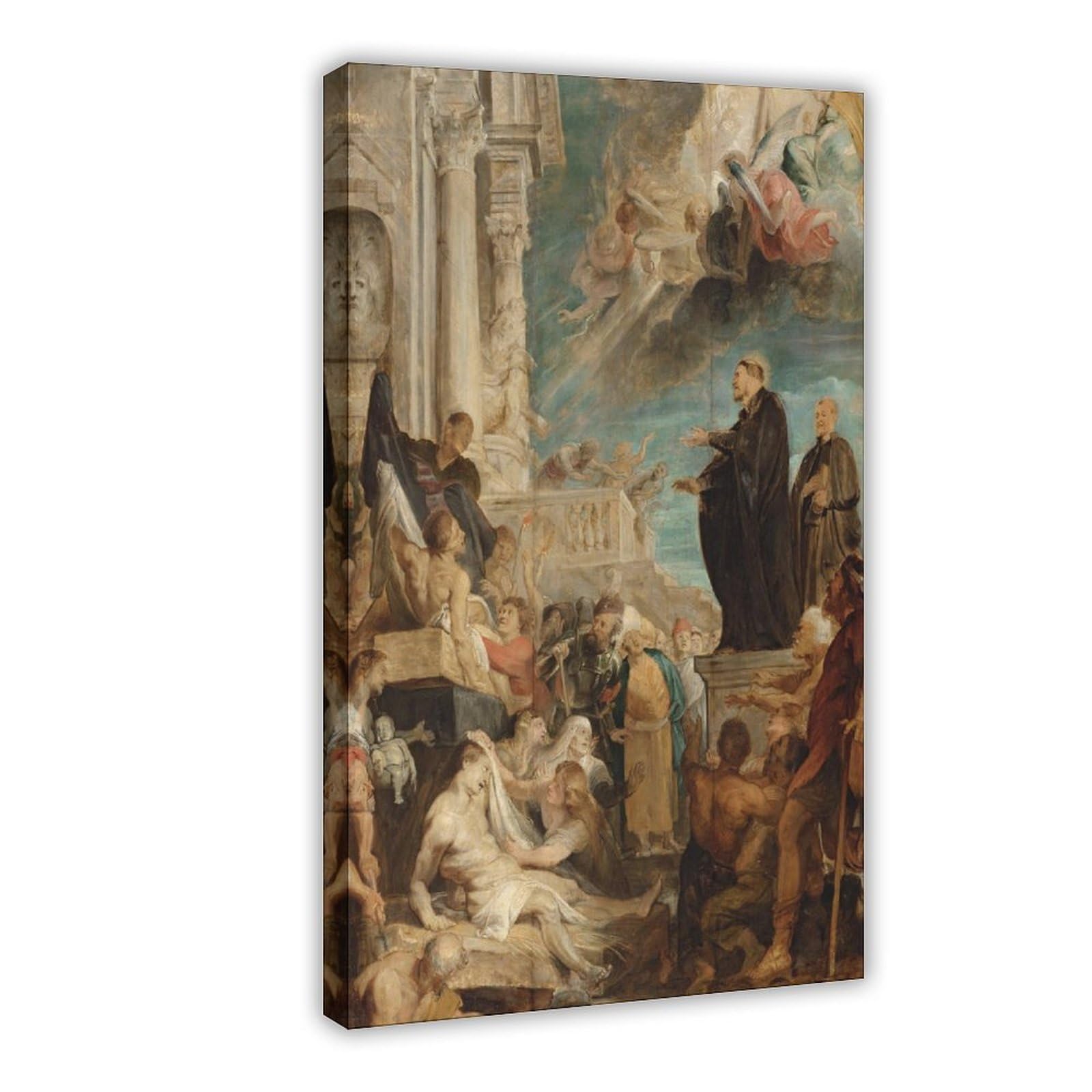 WCYB The Miracles of St. Francis Xavier, Modello by Peter Paul Rubens Posters Prints Canvas Deco Paintings Wall Art Frame 20" L X 30" W