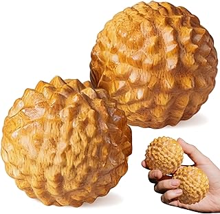 2 Pcs Wooden Massage Ball,Labor Comb for Pain,Acupressure Ball,Hand Massage Ball,Spiky Stress Relief,Natural Labor and Delivery Essentials for Massage Tools Wooden Crafts