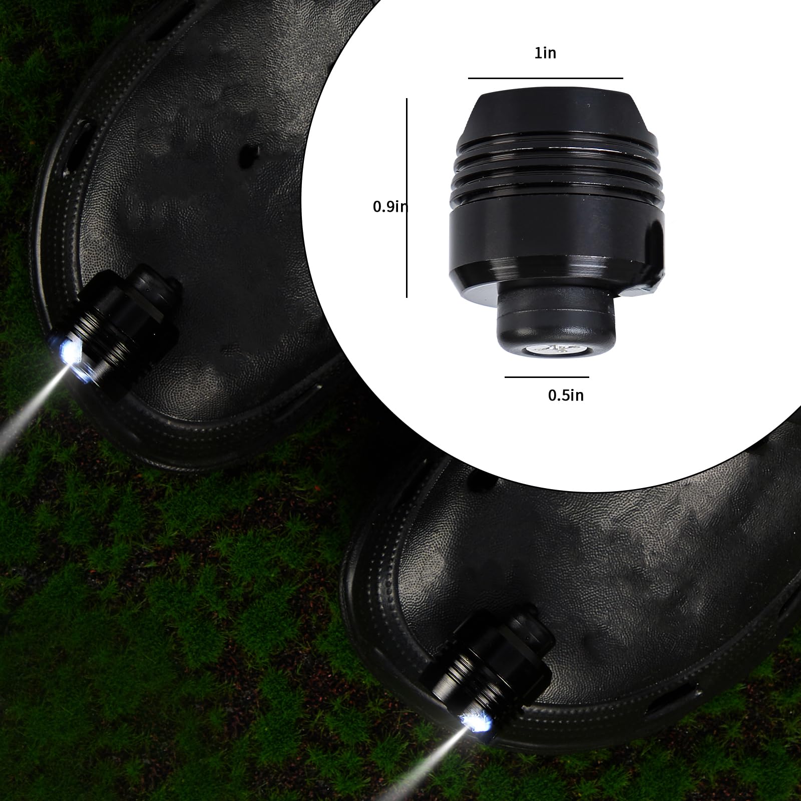 LED Clogs Shoes Light 2 Pcs,for Headlights for Croc 72 Hours in The Dark,for Dog Walking,Handy Camping,Night Running Gifts