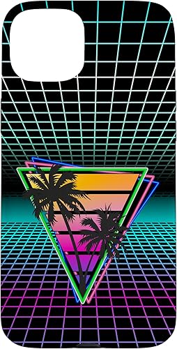 Miniatura 8 de iPhone 11 80s Inspirado Triángulo Láser Retro Synthwave Sunset Case