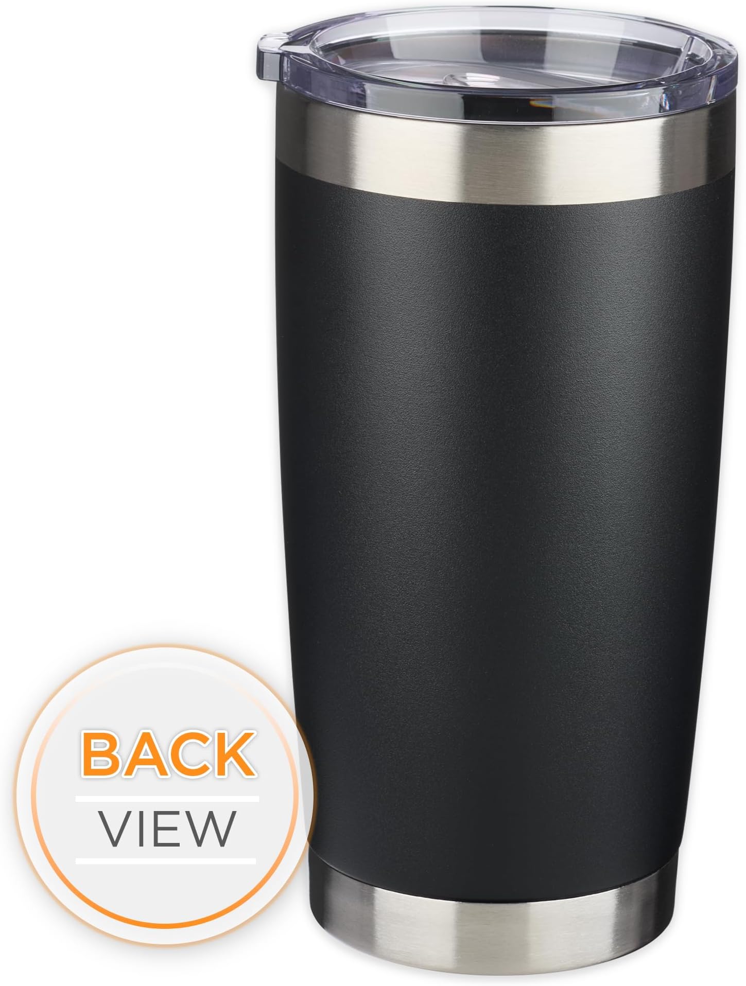 Christian Art Gifts Stainless Steel Double-Wall Vacuum Insulated Travel Mug 18 oz Matte Black Tumbler with Lid for Men Inspirational Bible Verse - Strong in the Lord - Eph. 6:10