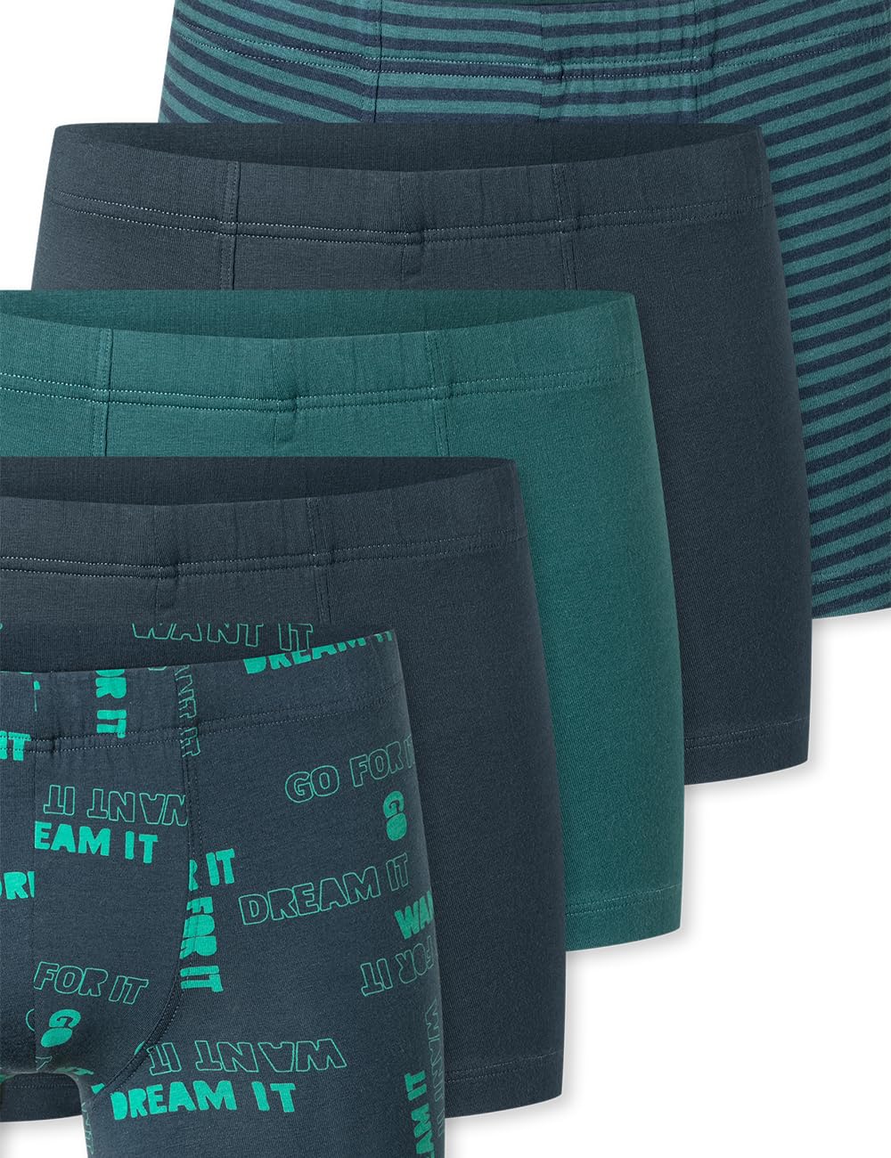 Schiesser Jungen Schiesser Jungen 5 Pack Unterwäsche Boxershorts mit Weichem Bündchen - 95/5 Organic Bio Baumwolle - Größe 140 Bis 176 Boxershorts (5er Pack)