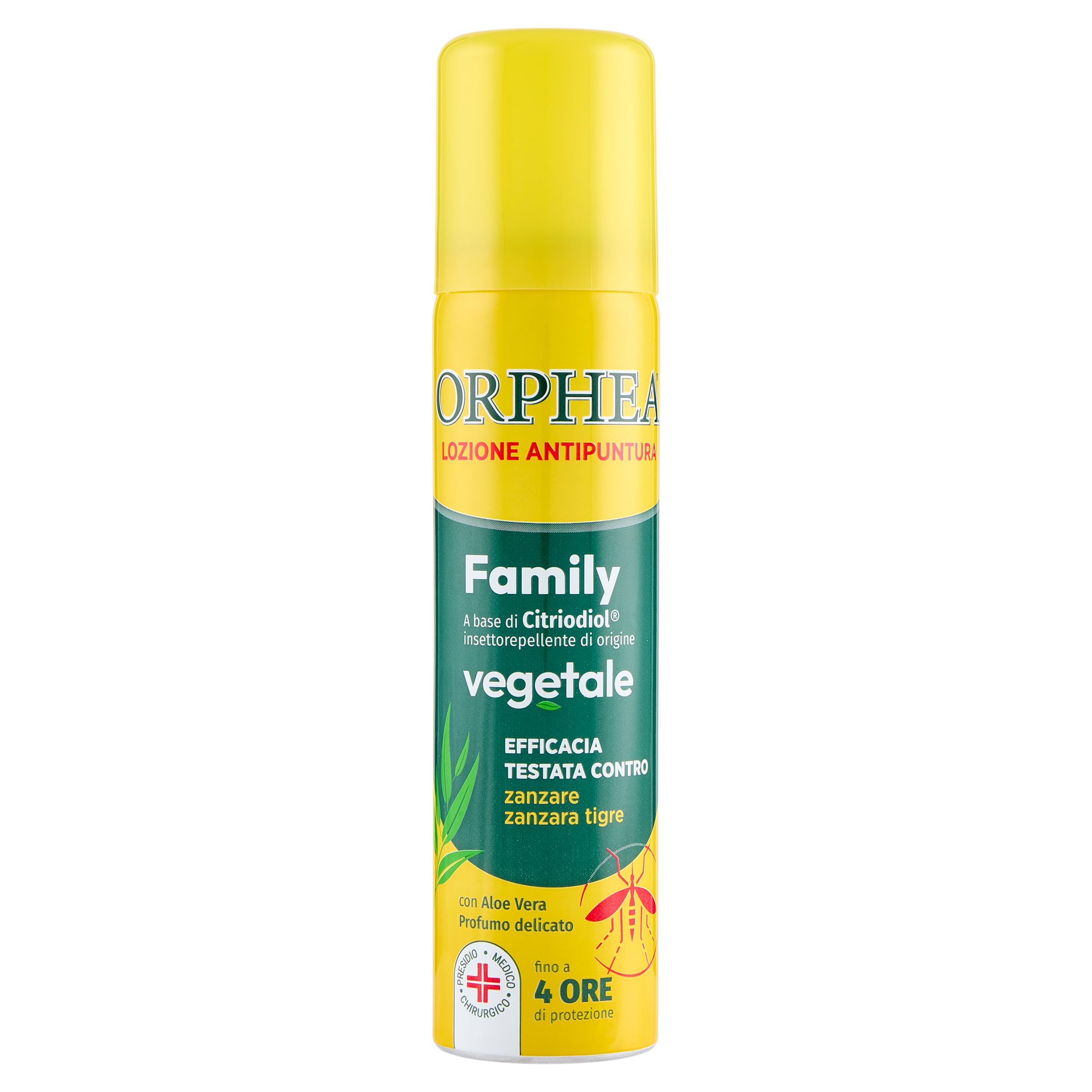 Orphea Lozione Antipuntura, Insettorepellente di Origine Vegetale, Senza Alcool, Con Aloe Vera - 75 ml