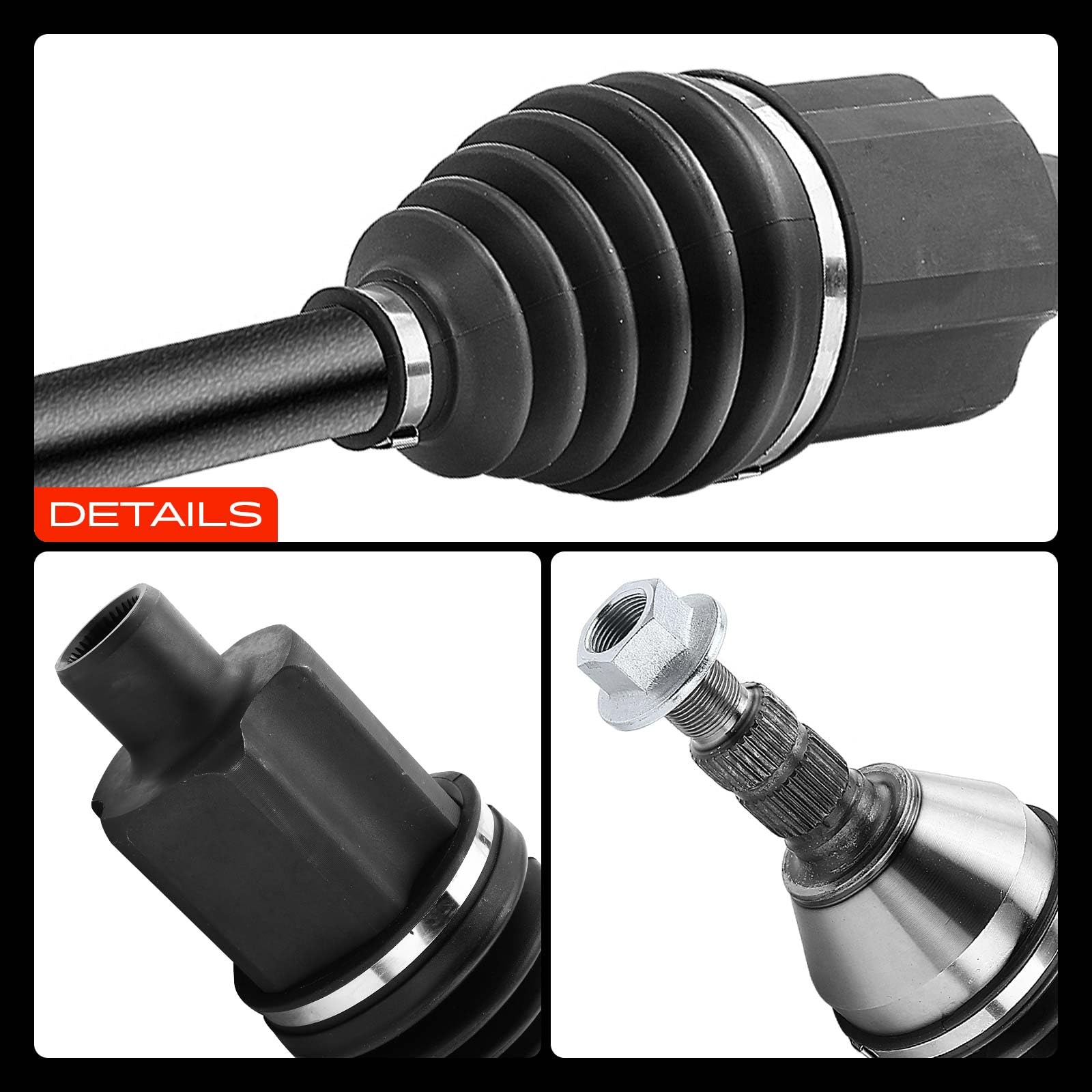 Frankberg Eje motriz Eje de transmisión Caja de cambios manual sin ABS-Ring Eje delantero Derecha Compatible con Astra H L48 2004-2010 Zafira/Zafira Family B A05 2005-2015 Replace# 13124680