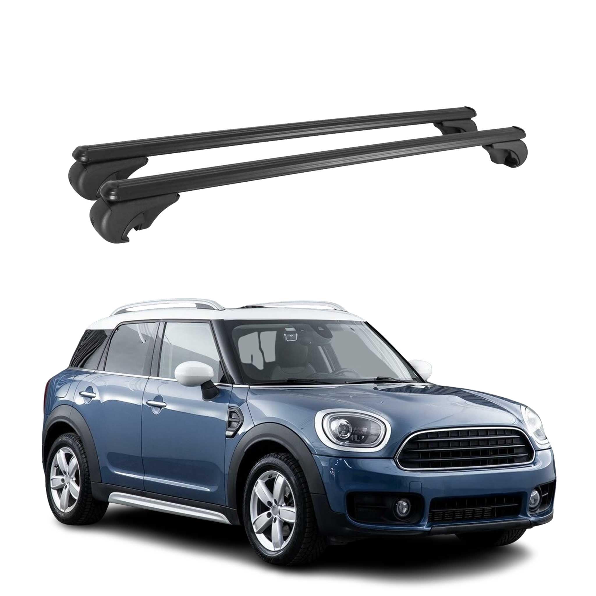 Baga_nik dachowy do Mini Countryman F60 2017-2025 Baga_nik aluminiowy czarny 2x