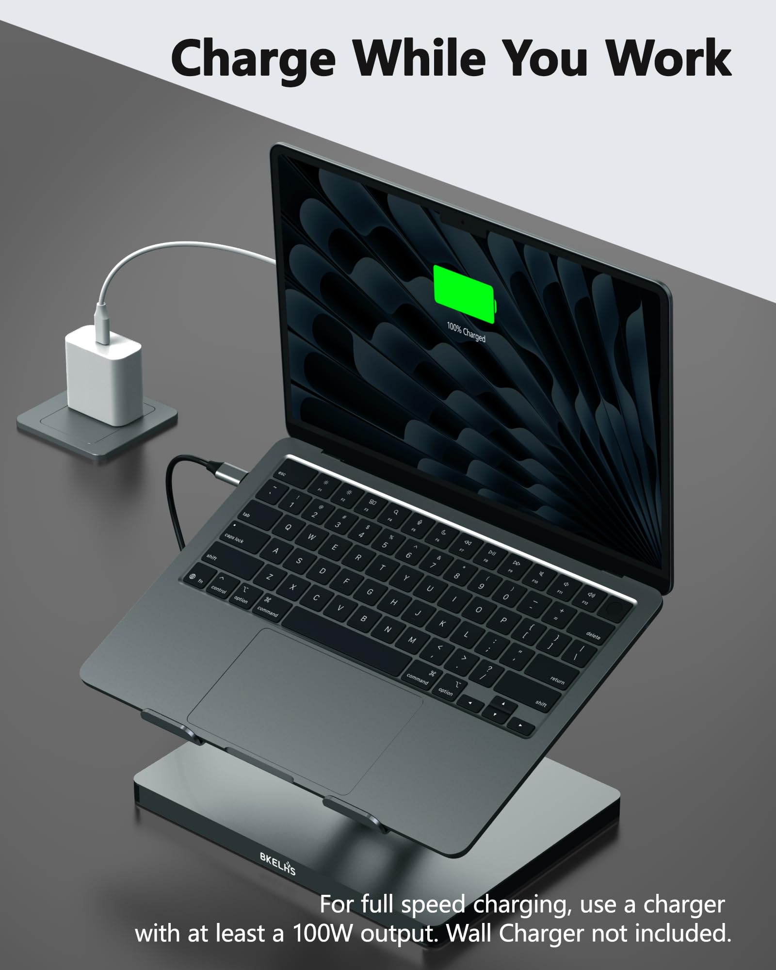 USB C Hub Stand for MacBook Pro, 10 in 1 Adapter for MacBook Air Docking Station with 4K 60Hz HDMI, RJ45 Gigabit Ethernet, SD/TF Card Reader, 4 USB 3.0 for iPad/Dell HP/Surface/Lenovo Laptop Dock