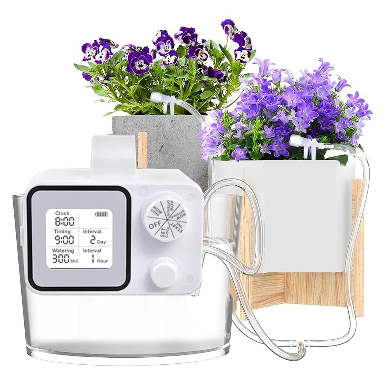 Automatic Plant Waterer Indoor for 15 Potted Plants – Water-Saving Drip Irrigation System with Digital Timer, Self Watering Device for Vacation & Daily Plant Care