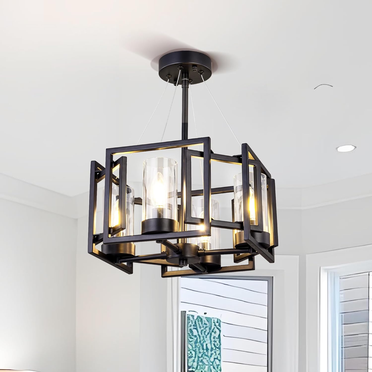 TOCHIC 15.94″ D Modern Industrial...