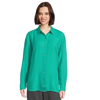 Eileen Fisher Classic Collar Long Shirt Women