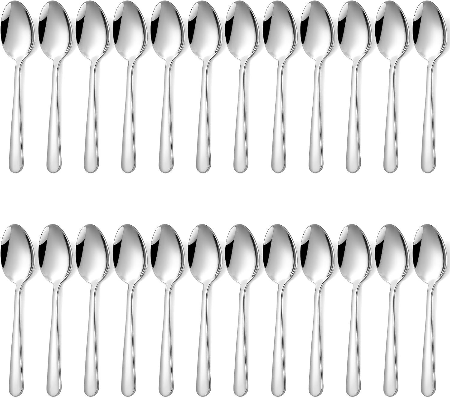 Teaspoon Set, 24-Piece 6.7" Stainless Steel Spoons Silverware, Spoon Set