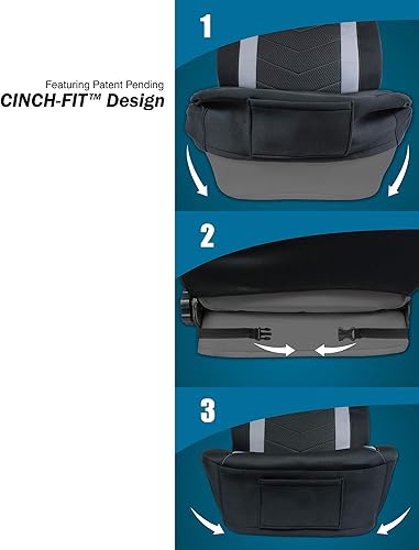 Miniatura 4 de Eurow Fundas de asiento de vehículo de ajuste universal, material CR repelente al agua, protege los asientos de derrames, sudor y desgaste, ajuste