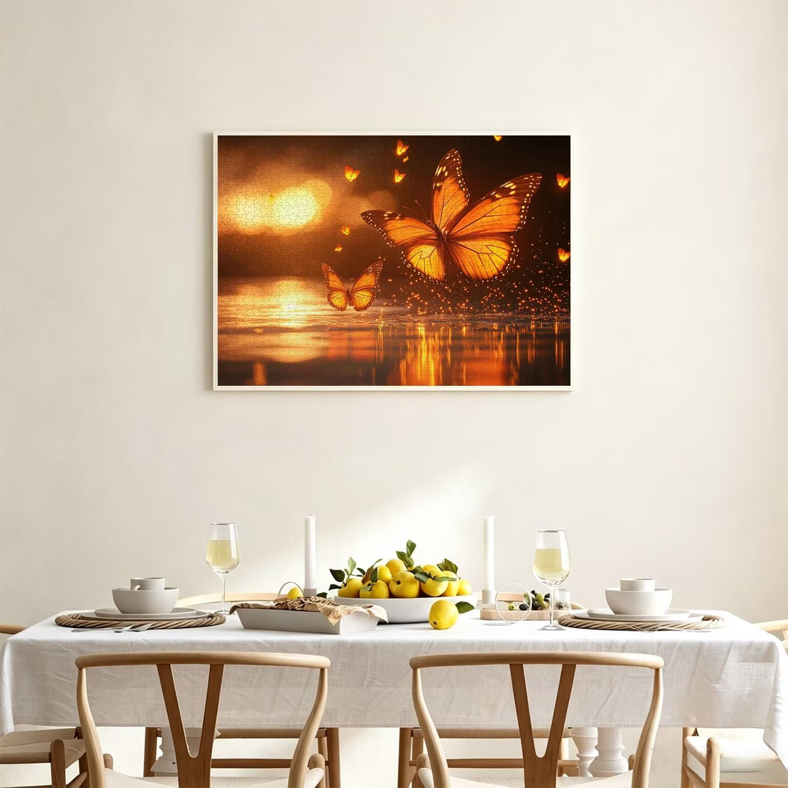Puzzle 4000 Pieces Coucher de Soleil Puzzle Adulte 141x87cm Papillons n-441