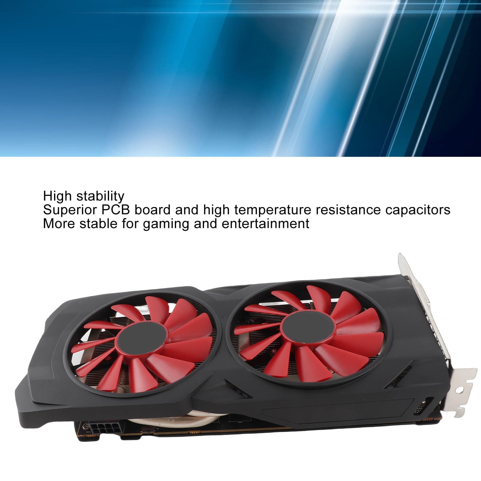 AMD Radeon RX 580 8GB GDDR5 Grafikkarte 256-Bit, 2048SP, mit PCI Express 3.0 x16 Gaming Grafikkarte Dual-Lüfter mit 3X DisplayPort, 1×HD-Multimedia-Schnittstelle für Desktop Computer