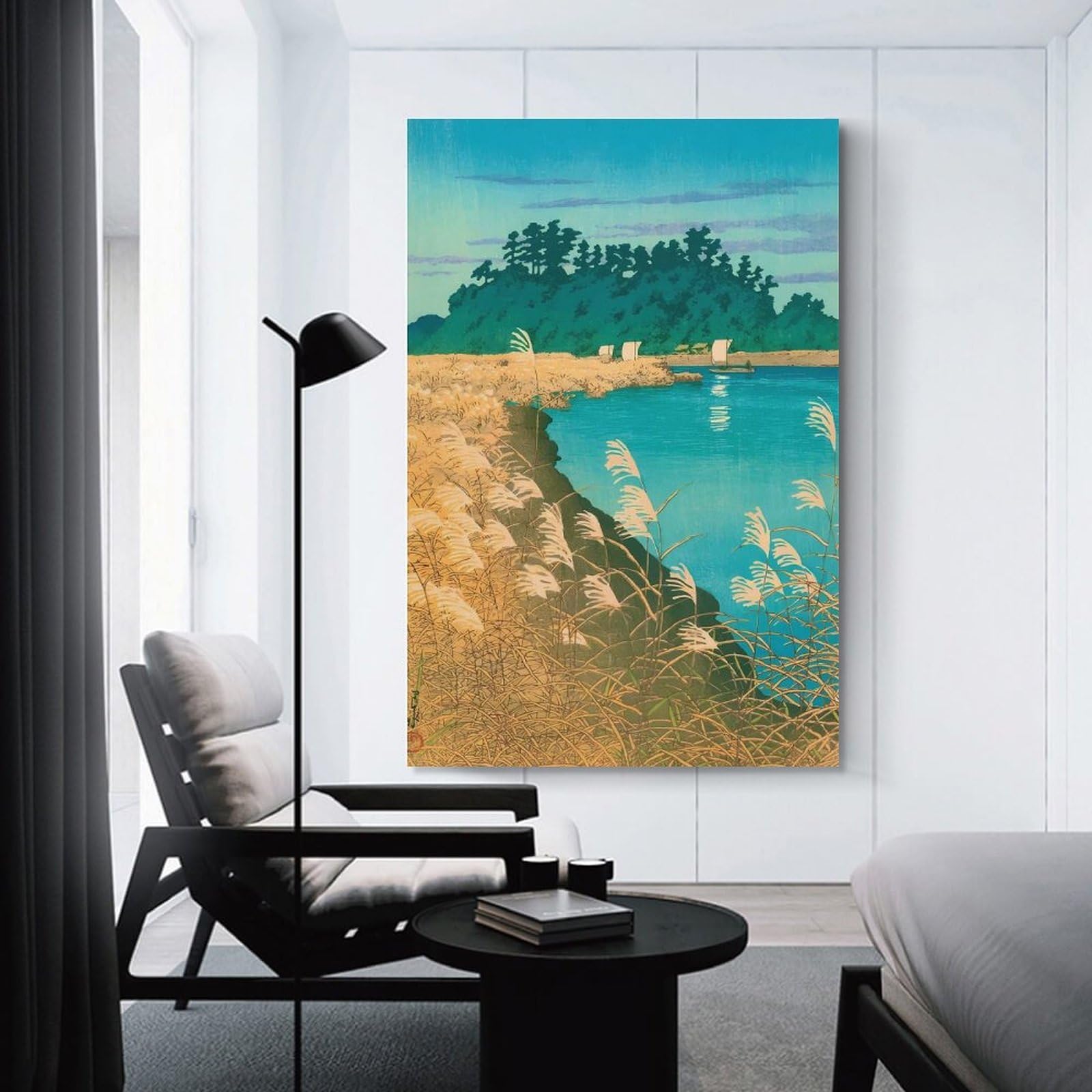 Junmoney Unframe-Style-12 Home Decor Wall Art Ukiyo E Late Autumn, 20X30inch(50X75cm), For Bedroom Decor, Cosy Corners Or Studios, Decorative Wall Art For Cosy Rooms