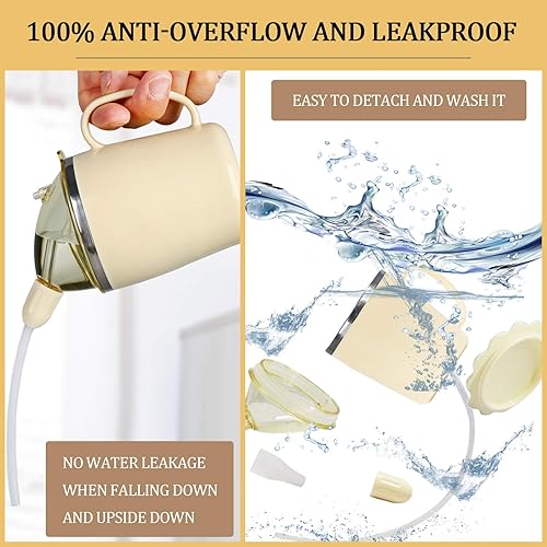 Miniatura 5 de KIKIGOAL Taza de alimentación convaleciente, taza para beber con popote para pacientes discapacitados, bebida de maternidad, sopa, gachas de agua,