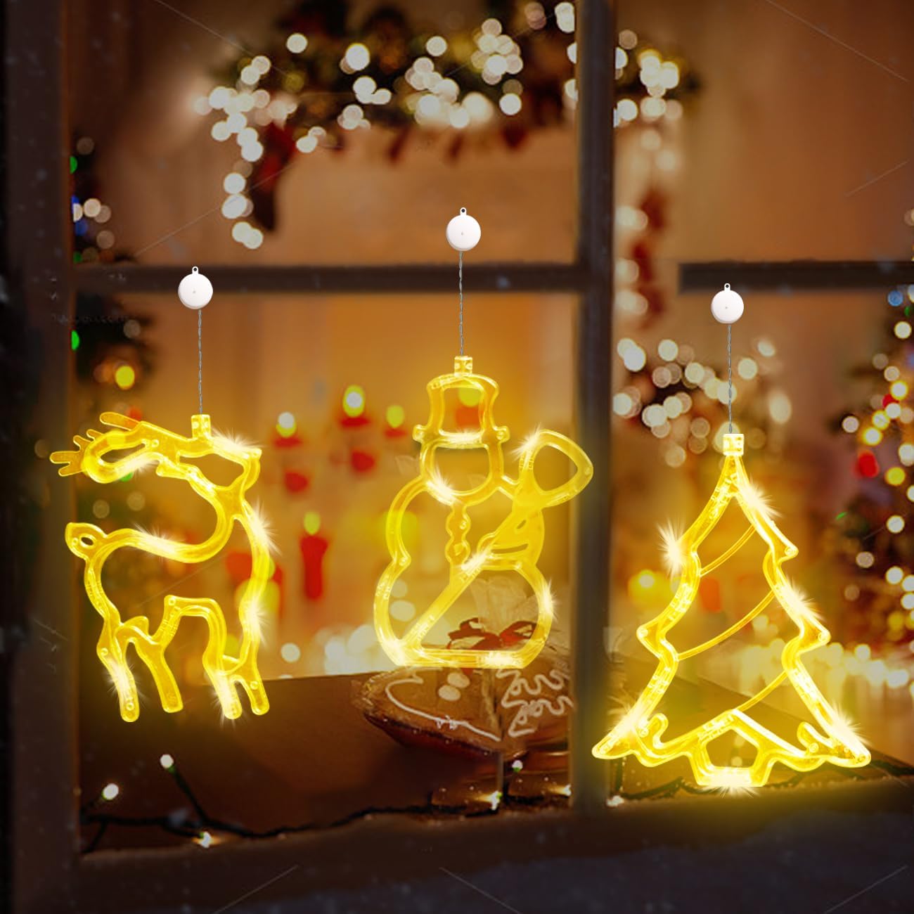 Christmas Decorations, 3 Pack Reindeer Christmas Tree