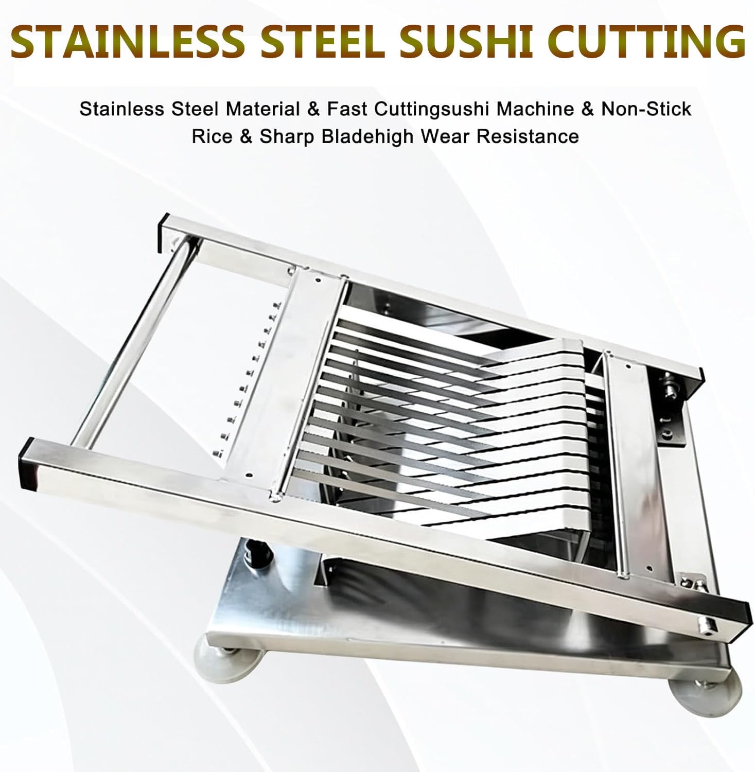 Sushi Rollschneider, Edelstahl Manueller Maker für 8/10/12 Segmente, perfekt für japanische Restaurants, Snackbars und Hotels