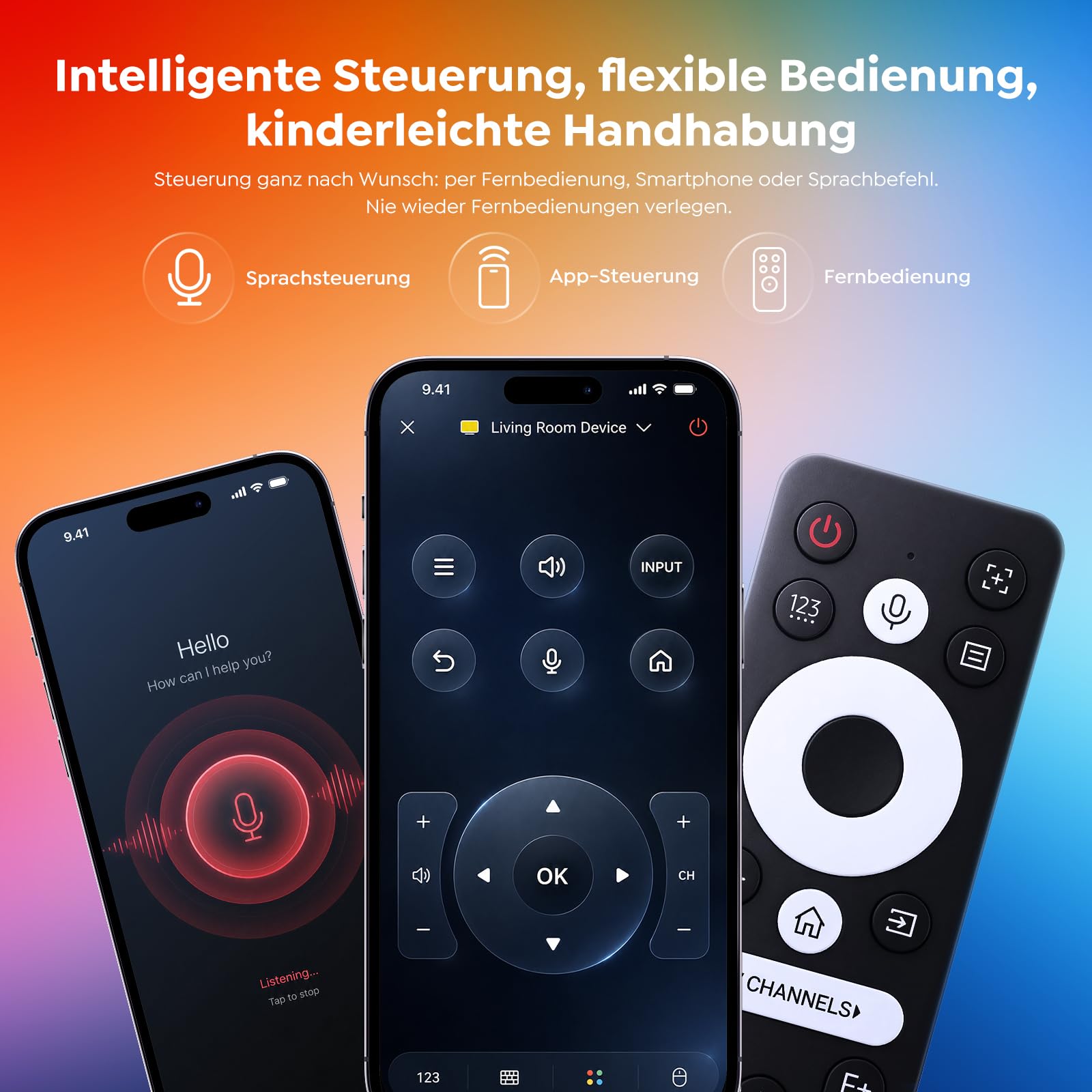 Beamer 4K VIDAA OS Dolby Audio HDR10 2000ANSI Smart Projektor Autofokus Trapezkorrektur WLAN Bluetooth
