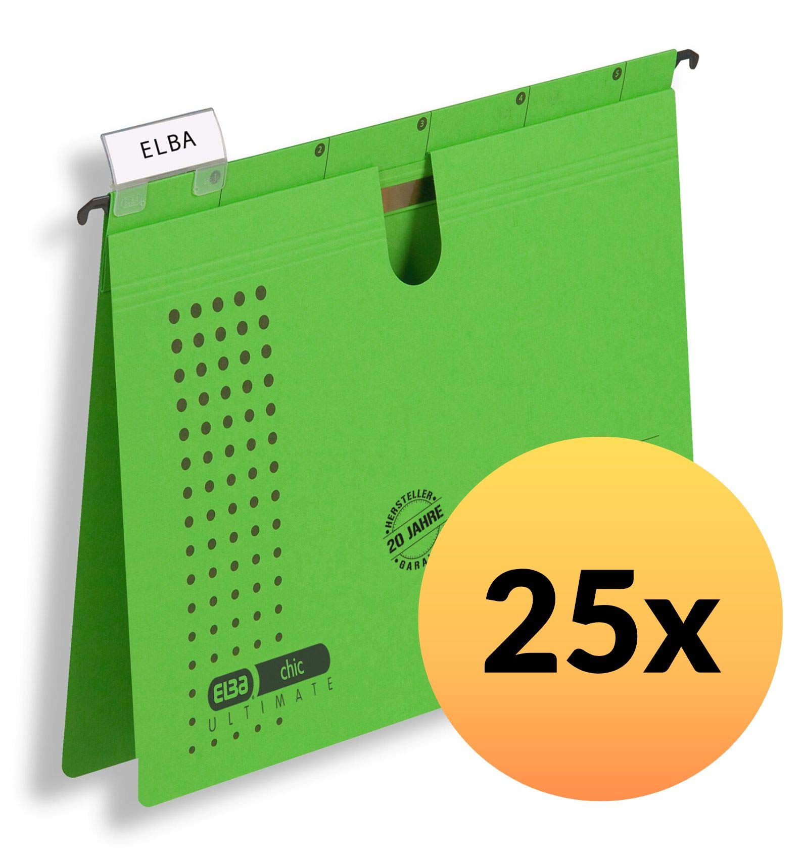 Elba 100552096 - Cartelle Sospese Chic Ultimate, 318 x 6 x 245 mm, Verde