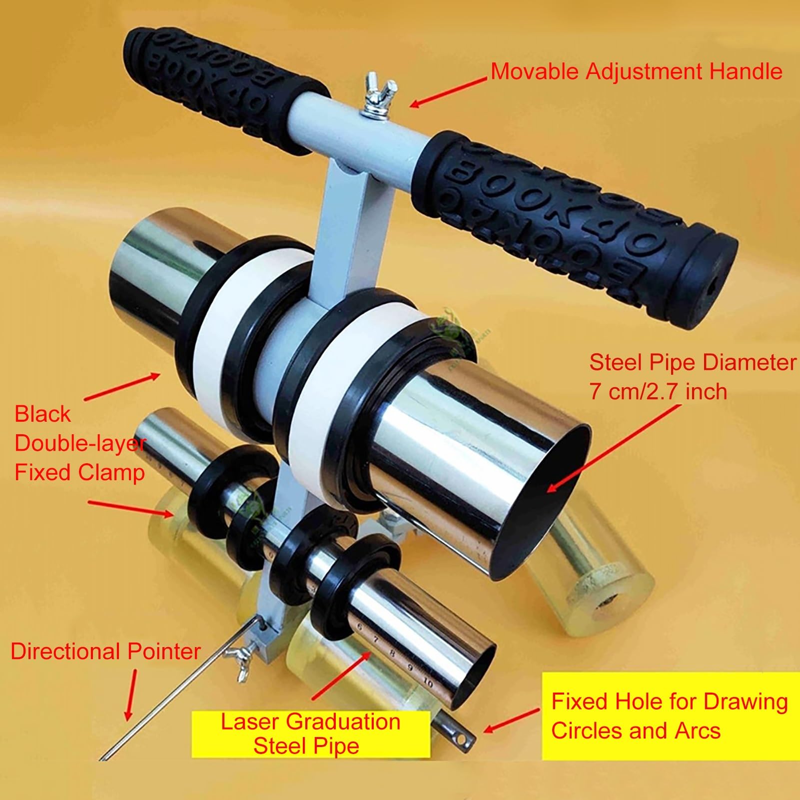 Pickleball Court Line Tape Machine per Applicatore di nastro per pavimenti per campi da esterno per parcheggio Striping Applicatore di nastro adesivo per vernice argento