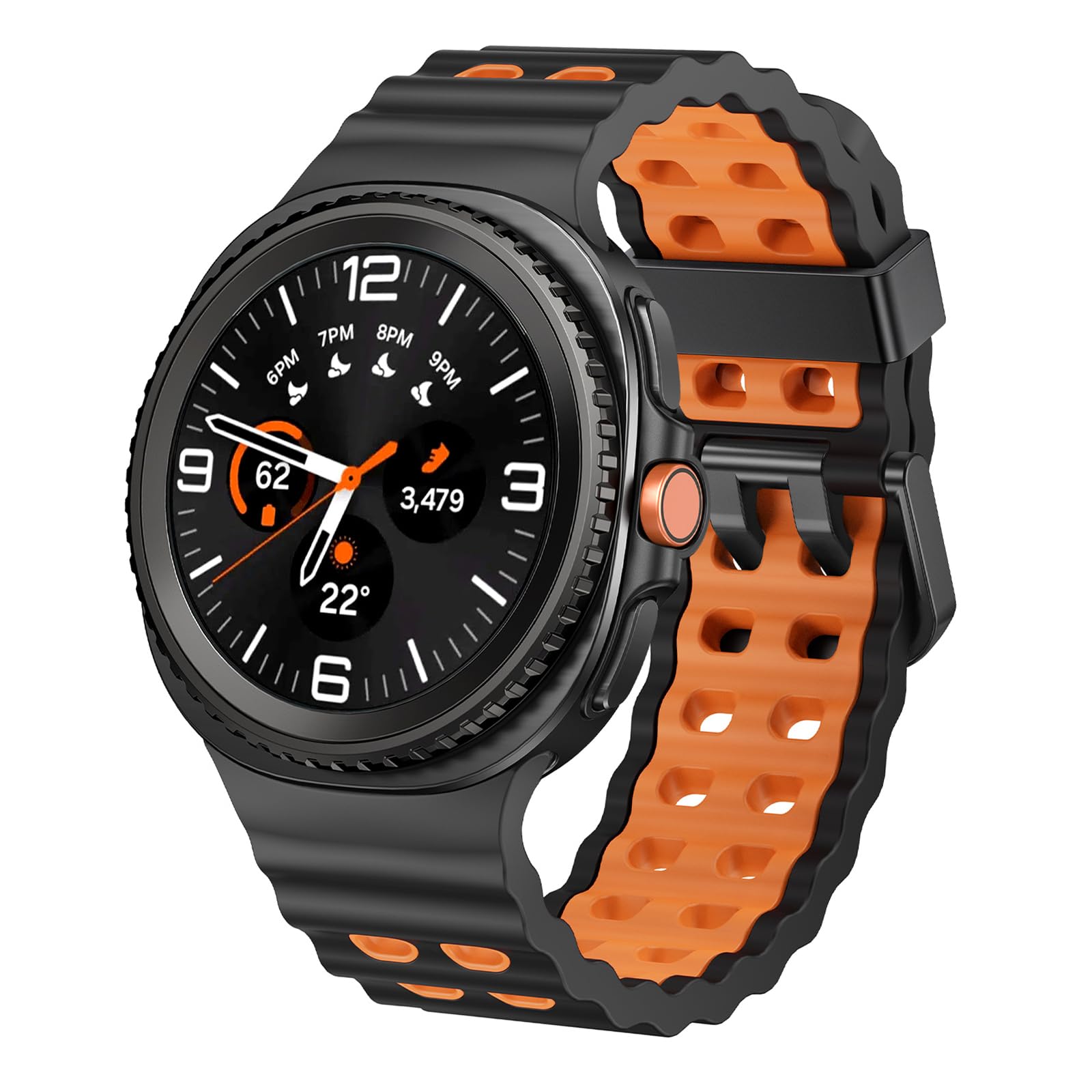 No Gap Silicone Watch Band Compatible With Samsung Galaxy watch 8, Sport Breathable Wristband Replacement Band Strap Fit for Galaxy watch 8 classic