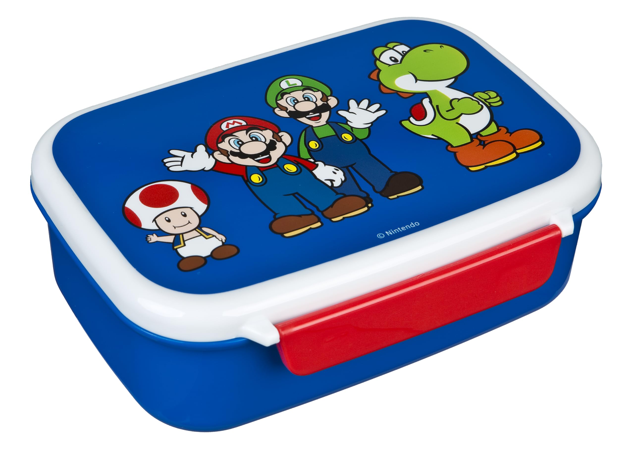 Scooli - Set de Regalo de vajilla para niños Super Mario - Set Compuesto por Fiambrera y biberón - Ideal para el Colegio o la guardería - a Partir de 4 años - de plástico - sin BPA