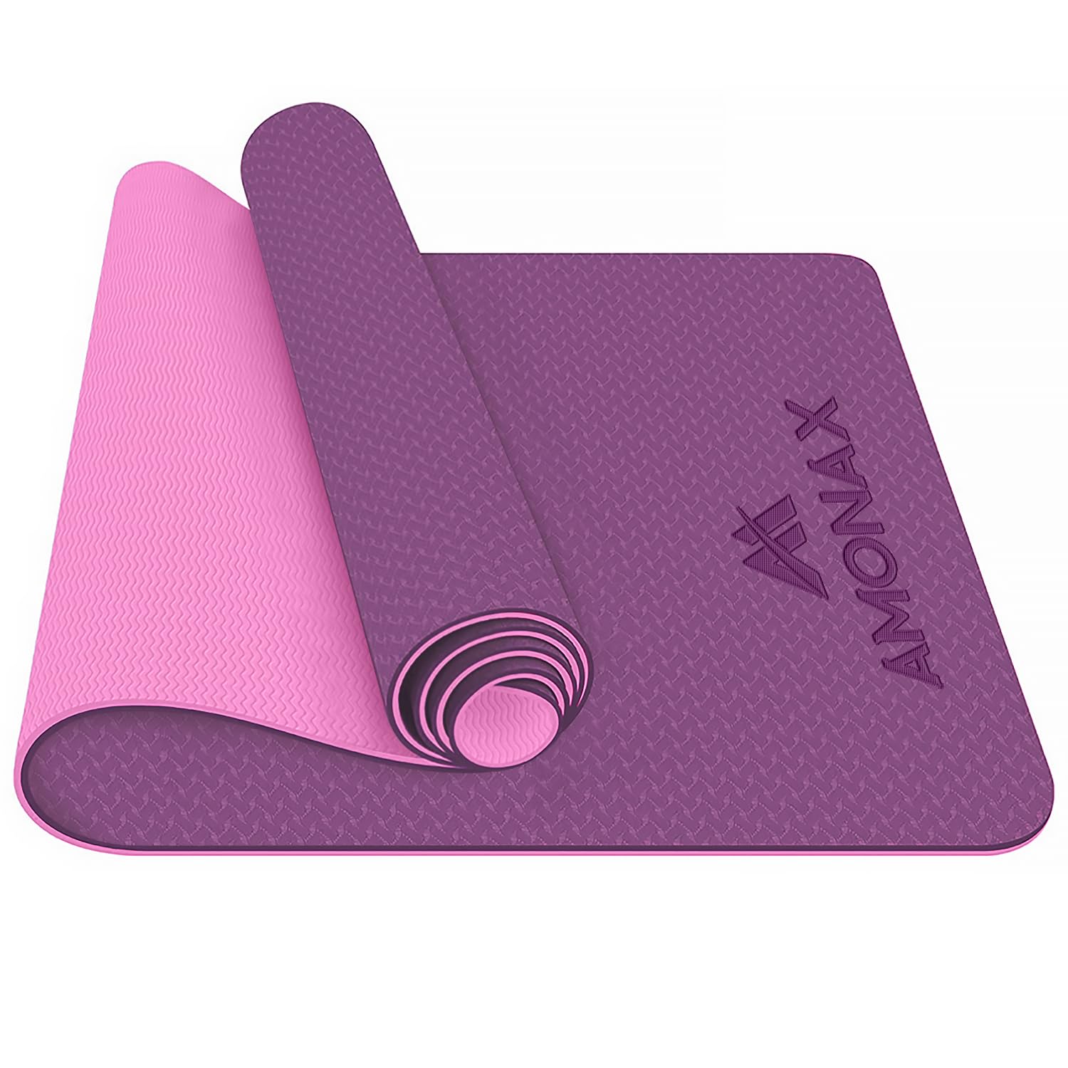 Amonax Yoga Mats, Non-Slip Large Exercise Workout Mat, 6mm Thick Travel Yoga Mat for Women, Men, Kids, Girls, Outdoor Lightweight Travel Mats