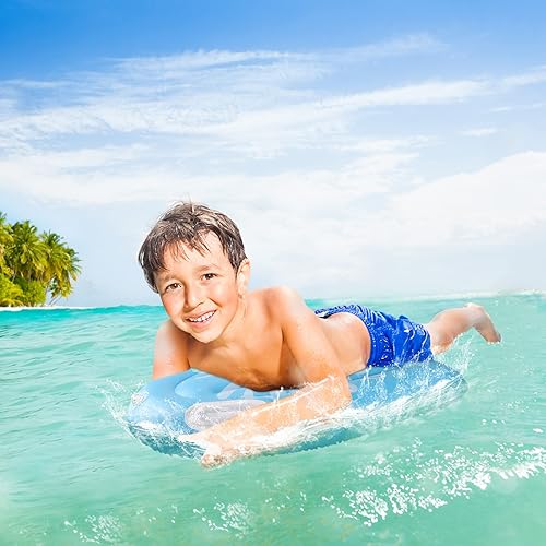 VEEST Accesorios de tobogán acuático, bodyboard de tiburón con asas, juguete divertido de agua