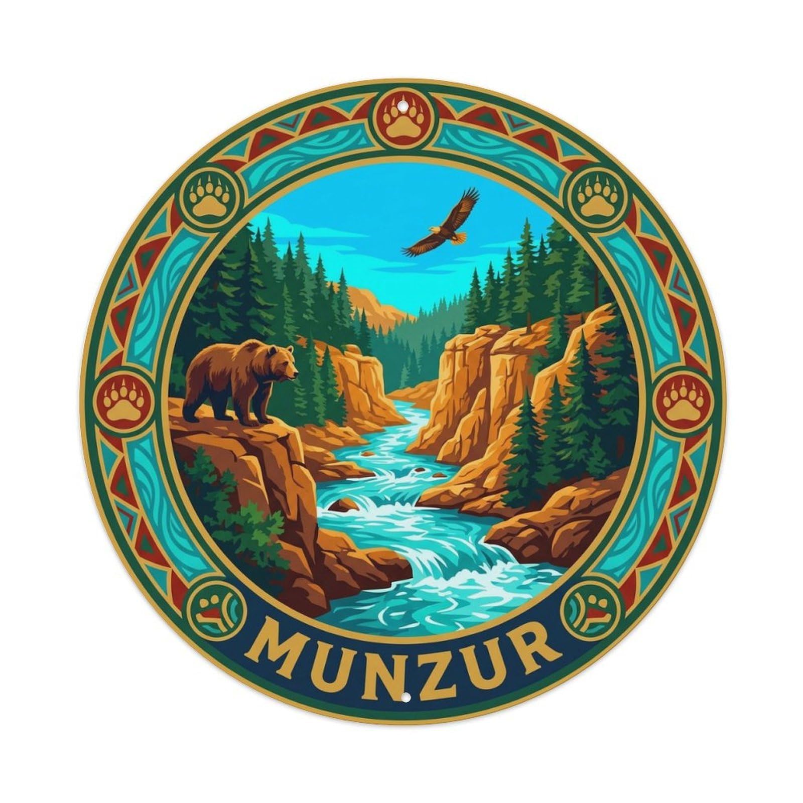 Munzur Valley Wild River Anatolian Scenic Vintage Metal Tin Sign