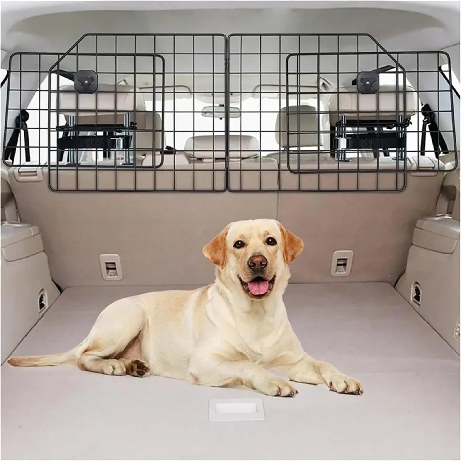 Barrera de coche ajustable para perro, transpirable, divisor de maletero de mascotas, red de protección de viaje para perros, accesorios de viaje