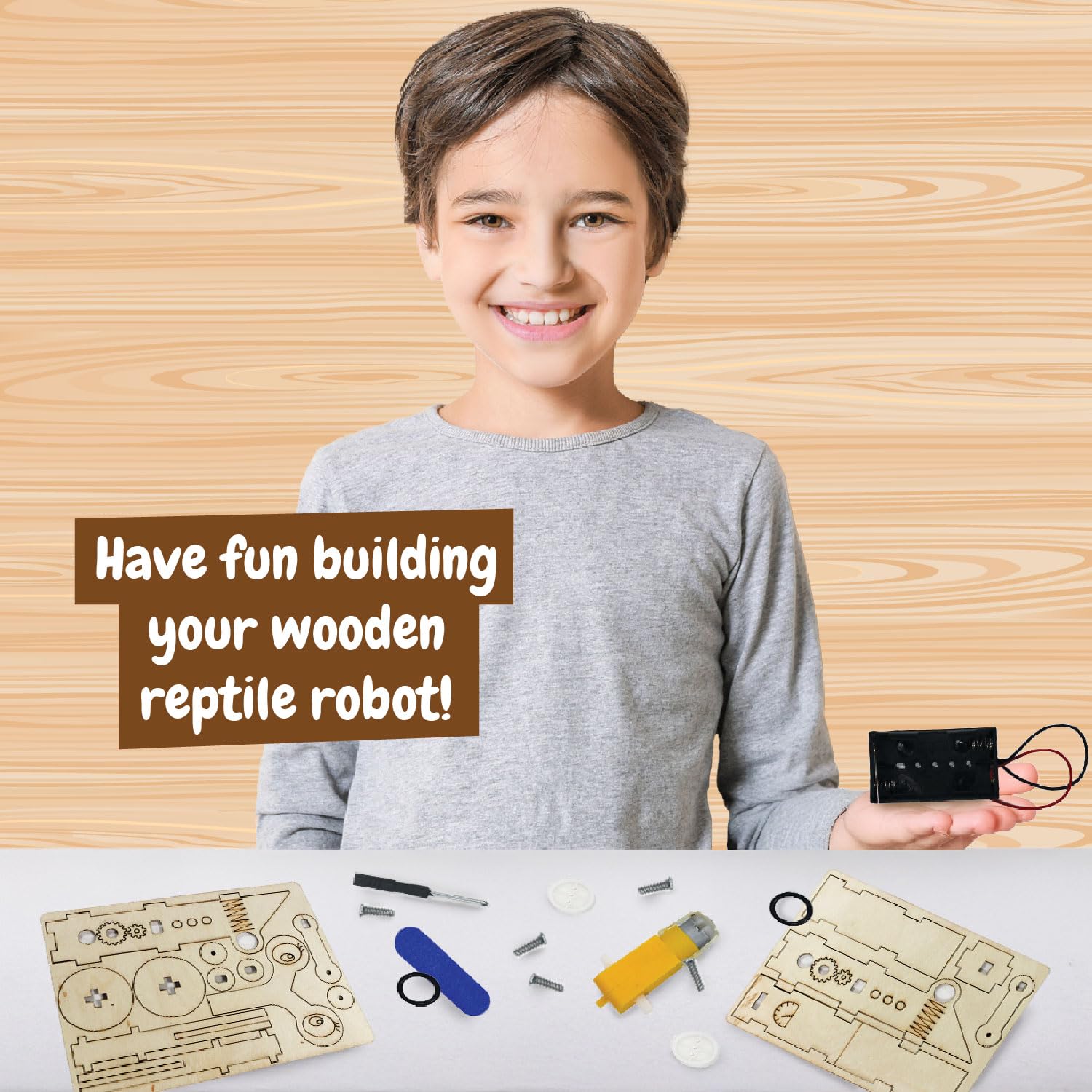Science4you Wooden Robot for Kids Age 6 7 8+ Years Old, Wooden Models, Robot Building Kit, Reptile Model - Image 3