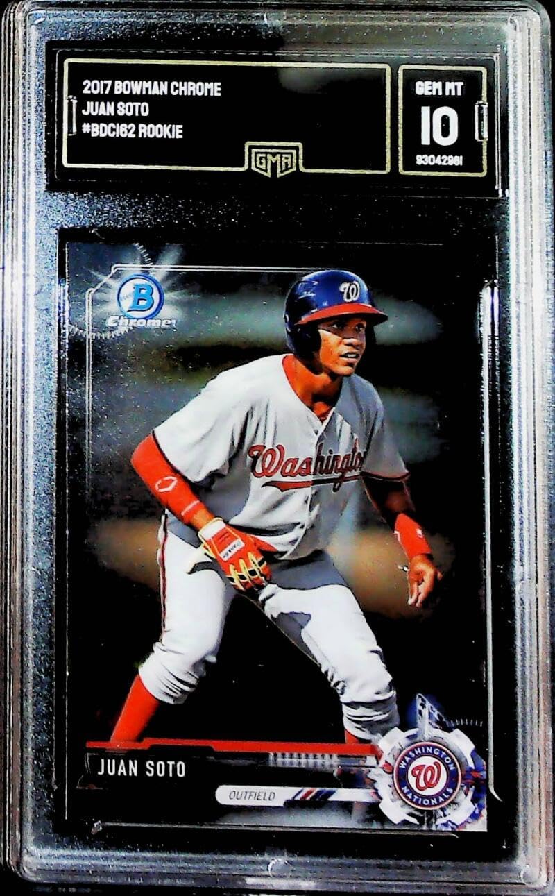 2017 Bowman Draft Chrome Baseball #BDC-162 Juan Soto Washington Nationals GMA 10 GEM MINT