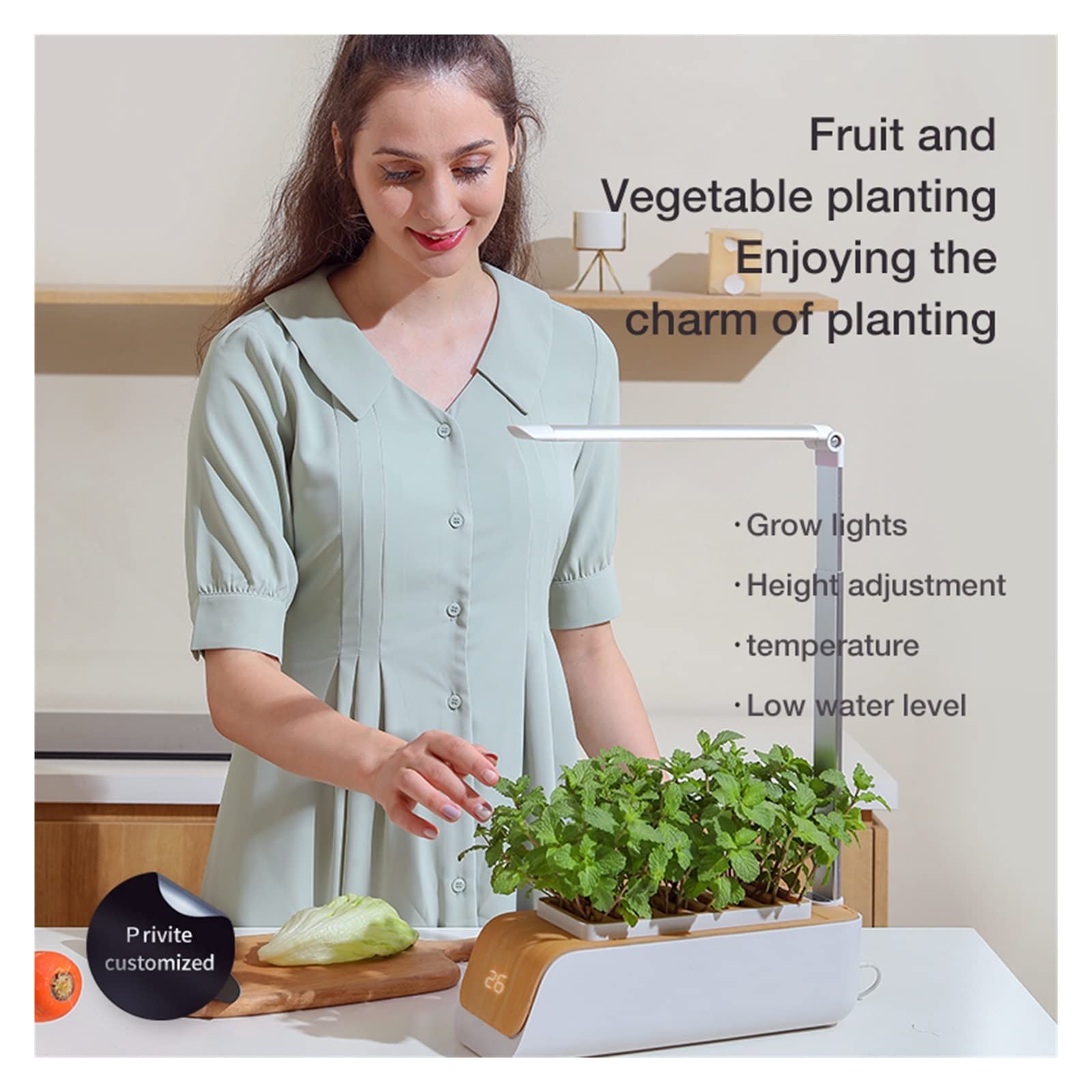 Kit de sistema de cultivo hidropónico, Mini kits hidropónicos inteligentes con luces de cultivo LED ajustables adecuadas for el jardín del hogar, decoración de oficina, regalo para el cuidado y riego