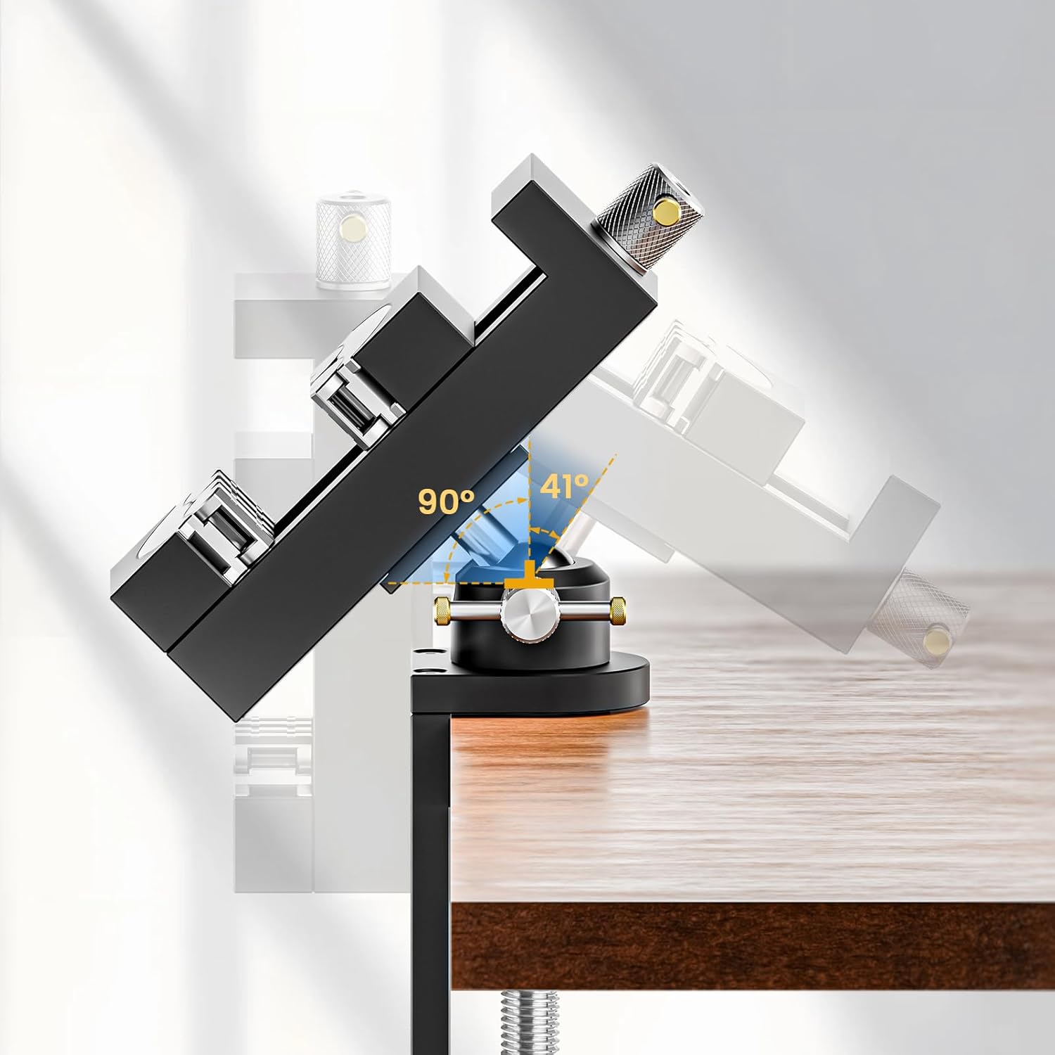 WhiteRhino Mount Vise and Grinder,360° Rotating Bench Grinder Stand,Heavy-Duty Vise Floor Pedestal with 1.9" x 1.5"Mounting Plate,Compatible with Most Mini Vise Clamp,Grinders,Drill Press,etc