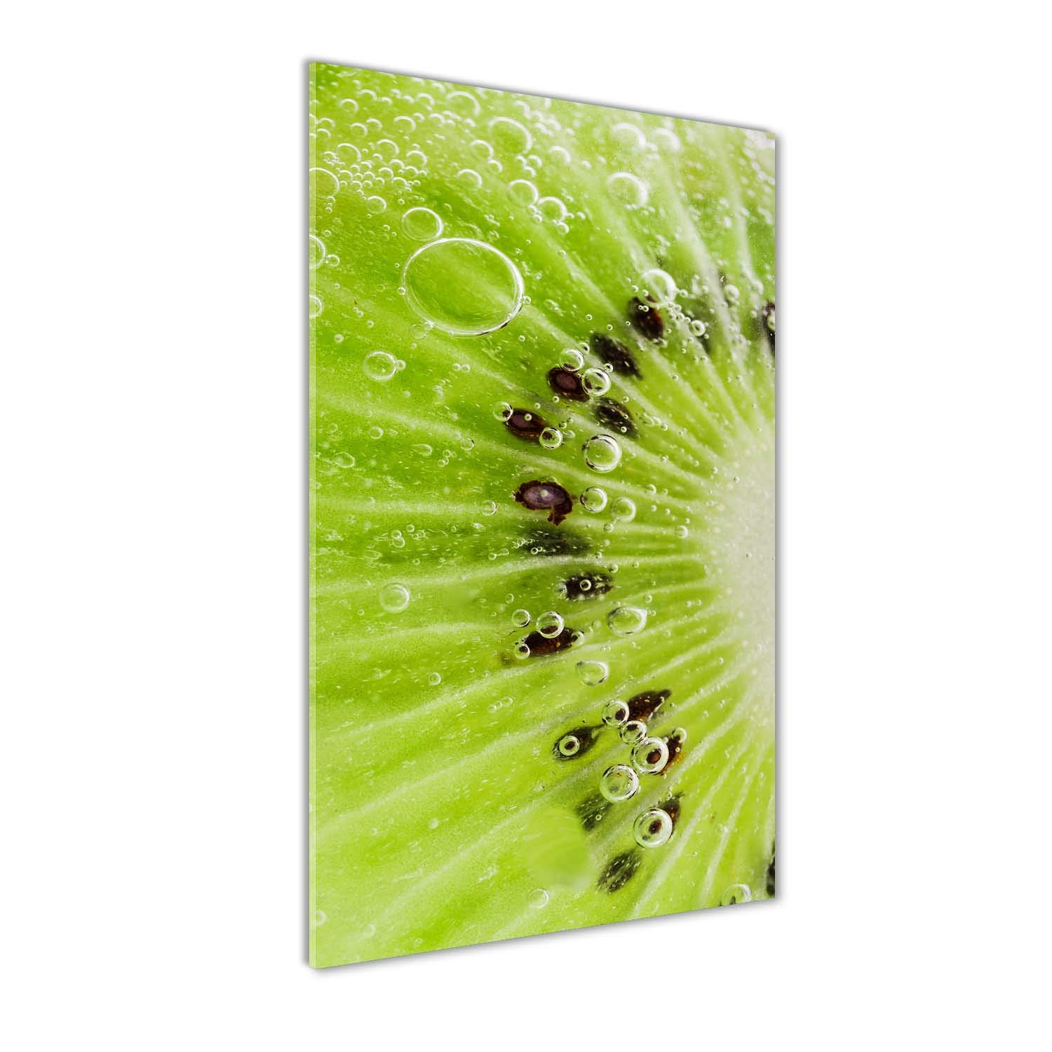 Image sur Plexiglas de cuisine motif kiwi rafraîchissant, grand tableau mural moderne vert