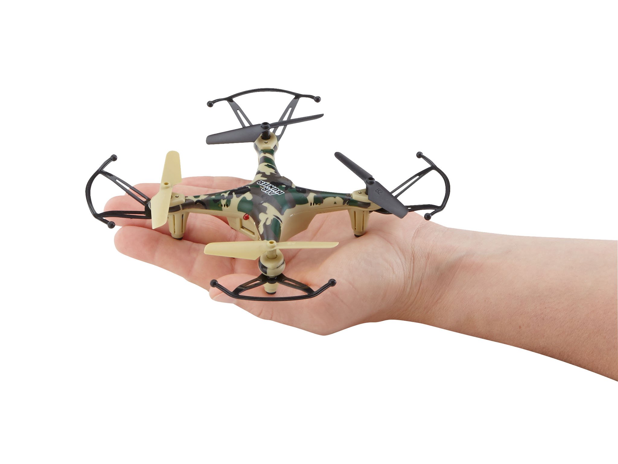 Revell RC Quadrocopter "Air Hunter" | zdalnie sterowany samolot | 3 poziomy prędkości | funkcja Flip | Tryb Headless | akumulator LiPo i kabel USB do ładowania | wygląd kamuflażu | od 12 lat